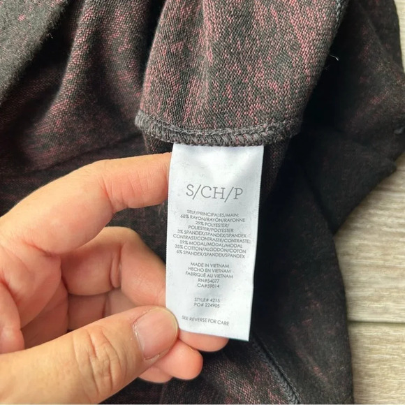 Cabi Black Burgundy Cuddle Long-Sleeve Sweater Dress - Picture 16 of 16